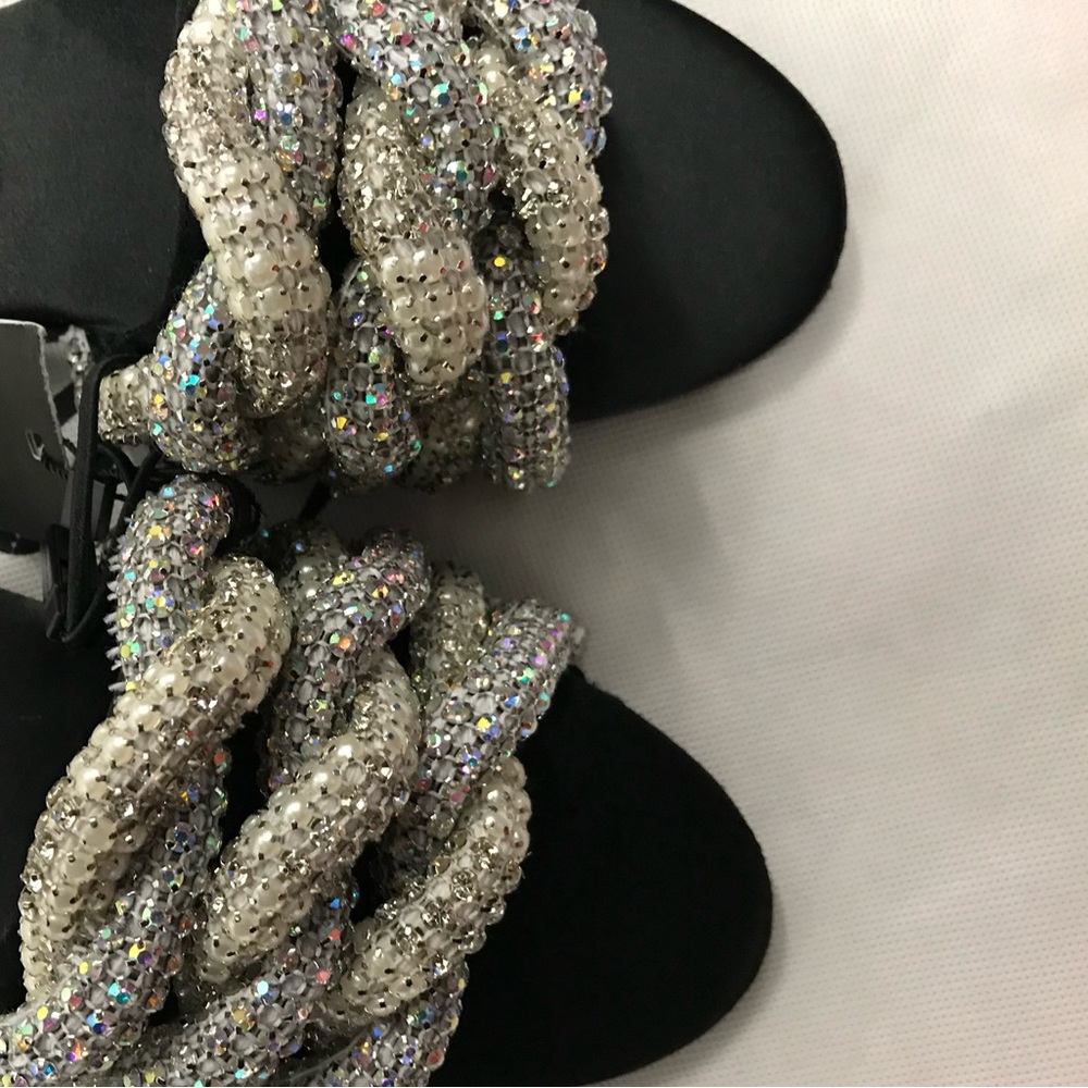 ZARA Gem Rhinestone Embellished Slides - Picture 8 of 9
